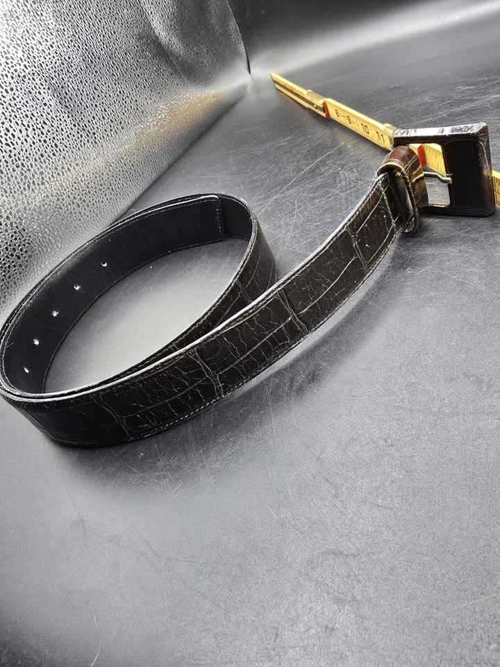 Cinturón de cocodrilo Jaeger para hombre talla 34 Foto 4 de 4