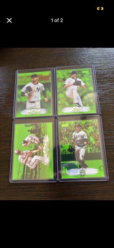 2025 Topps Stadium Club Lime Green Foil Lot of 4