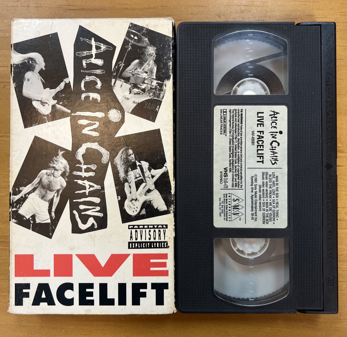 Live Facelift by Alice in Chains (VHS, Jul-1991, Sony Music