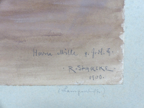 Richard Starcke 1864 Naumburg 1945 Weimar Aquarell Studie eines Querflötenspier - Picture 4 of 6