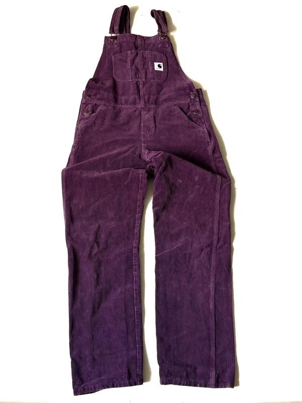 Carhartt WIP Corduroy Bib Overalls Purple Women's Size S EU 36 image 2