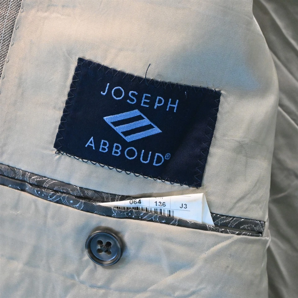 Joseph Abboud 44L 36x36 Marrón Rayas 100% Lana Hecho en EE. UU. Hombres Chaqueta Pantalones Traje Foto 4 de 4