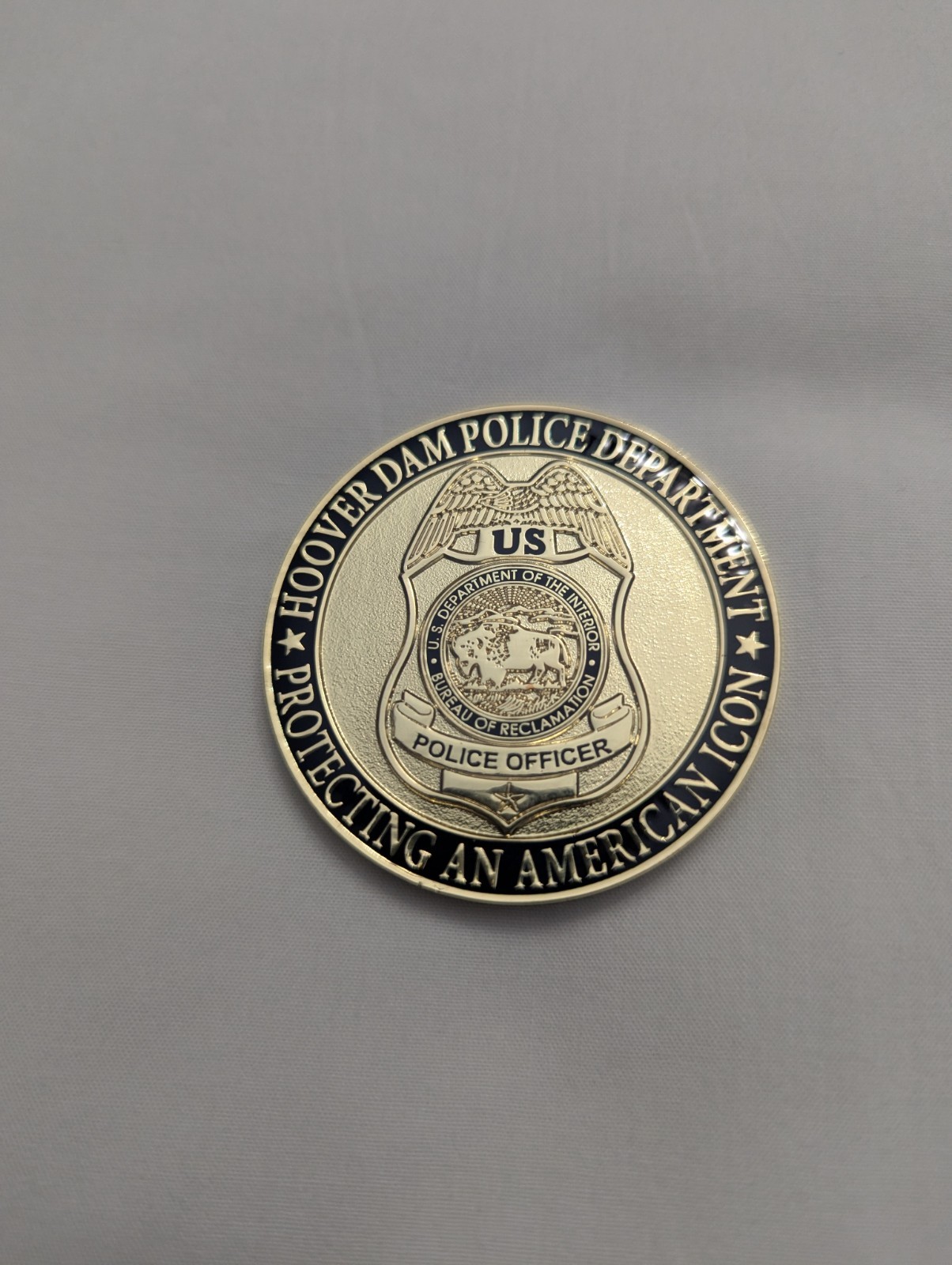 Moneda Hoover Dam Police Challenger Oficina de Reclamación DOI.