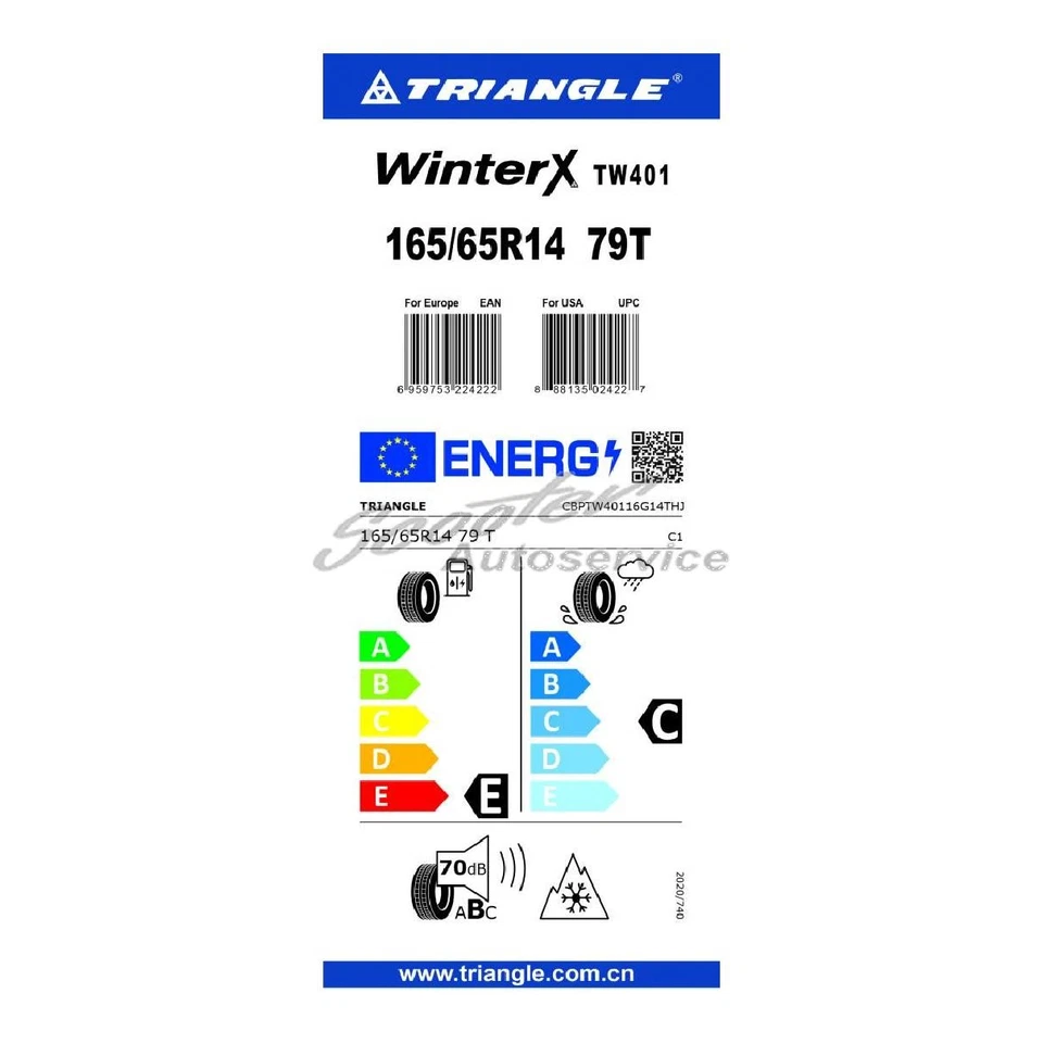 1x 165/65 R14 79T Winterreifen Triangle WinterX TW-401 3PMSF | 73981 - Bild 2 von 3