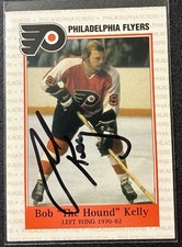 Bob “The Hound” Kelly Signed Card – Philadelphia Flyers – NHL Autograph