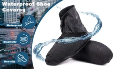 Shoe Covers with Zipper, Waterproof Hard Sole Version Shoe Covers for Rain XL