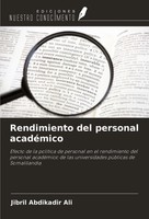 Rendimiento Del Personal AcadéMico Jibril Abdikadir Ali Taschenbuch Spanisch