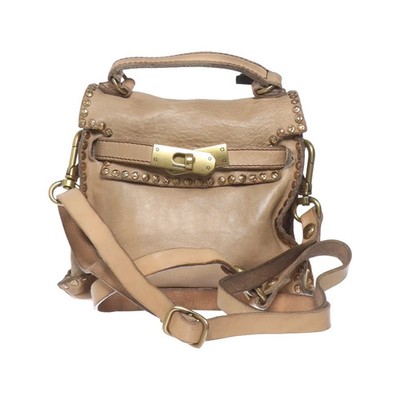 Campomaggi, Umhängetasche, Teodorano, Damen, Beige, Einfarbig, 18, 8, 16 cm #po3