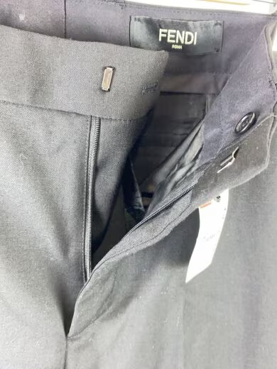FENDI Slacks/ Size 44/ Polyester/ Black/ Solid Color/ FB0743 thumbnail 3