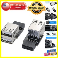 Dual USB 2.0 Female 9Pin Header Adapter - Expand Your Motherboard Connectivity