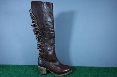 Freebird Carver Lace up Western Boots Women's Size 8 Dark Brown Knee High Boots
