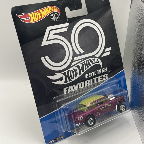 Hot Wheels 55 1955 Chevy Bel Air Gasser Big Deal 2018 50 Years Favorites Car RRs - Picture 3 of 5