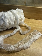 Rozetti Tundra Yarn Bright White with a beautiful lace edge .