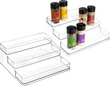 3-Tier Spice Rack Organizer - Versatile Storage Shelf for Kitchen, Bathroom,