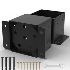 2 PCS 6x6 Post Base Inner 5.6x5.6 Inch Heavy Duty Anchor Thick Steel Bracket