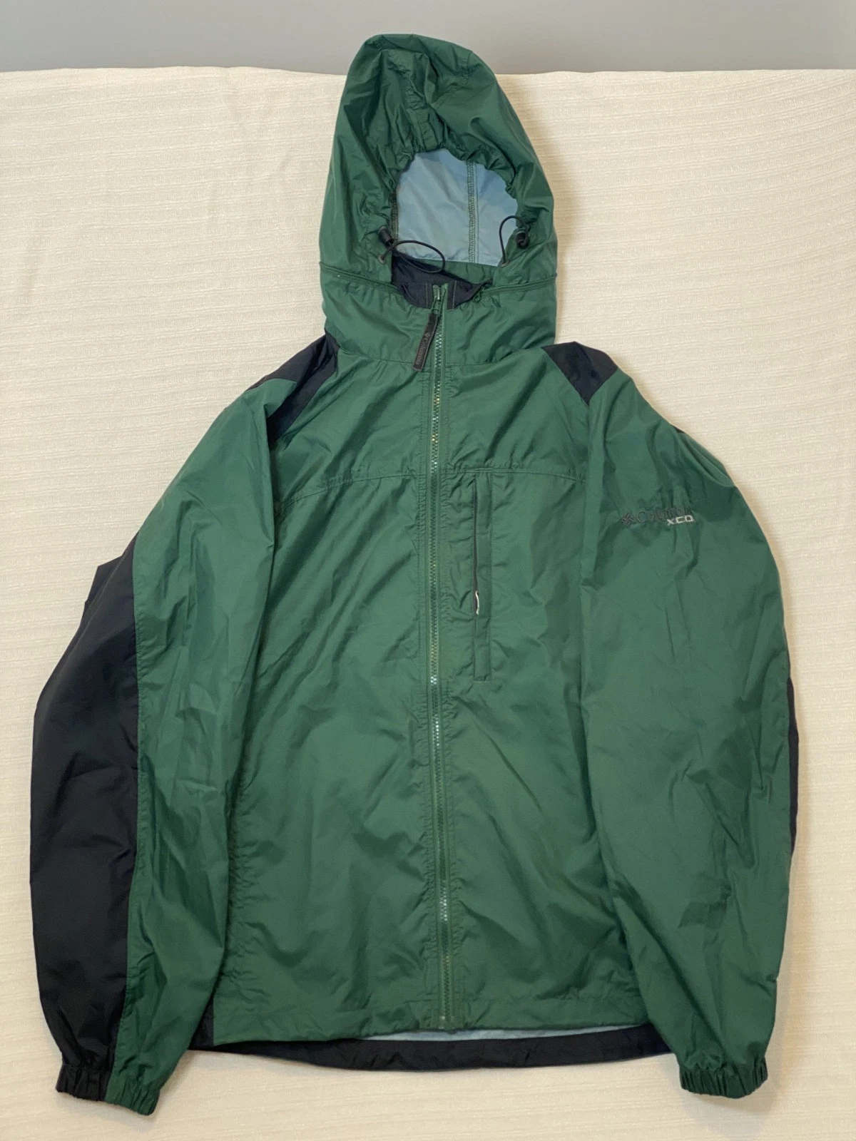 Columbia XCO Lightweight Jacket Men's Small Green Waterproof Storm Dry Hooded