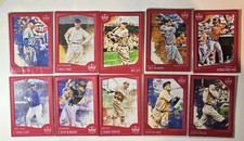 Large Baseball Card Lot Diamond Kings Frame Lot, Red, Blue, Plum