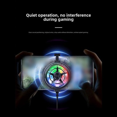 RGB Hintergrundbeleuchtung Telefon Kühler Clip für Smartphones für 4-6,7 Zoll