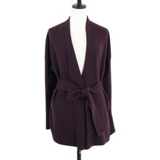 Loro Piana FAI8519 Baby Cashmere 100% Knit Cardigan with Belt tops 40 purple