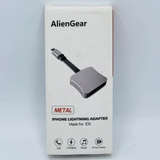 Alien Gear Metal iPhone Adapter & Splitter Dual Port Head Aux Audio + Charger