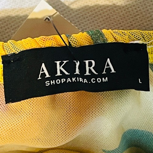 Akira schulterfreier tropischer Damen-Body – gelb, Large - Bild 6 von 6