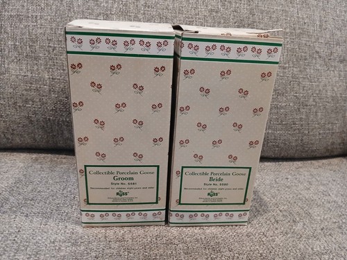 RUSS Berrie & Co. Braut & Bräutigam Sammlerstück Porzellan Gans Figuren Set - Bild 4 von 21