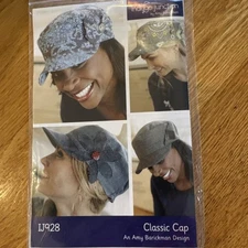 Indygo Junction IJ928 CLASSIC CAP Embellished Lined Brimmed Hat UNCUT Pattern