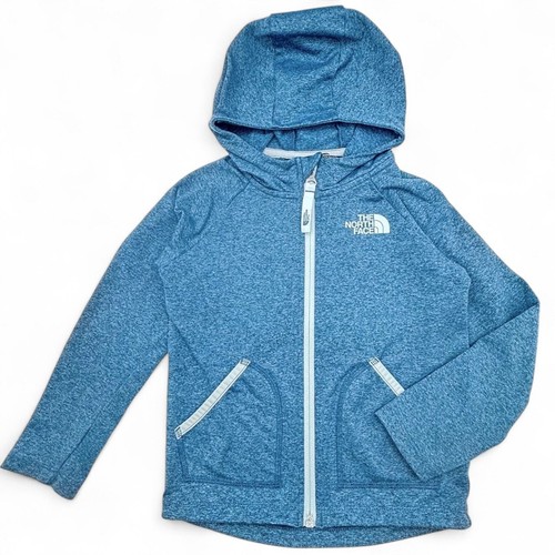 The North Face Kleinkind 3T Fleece gefütterte Jacke Reißverschluss Kapuze Gorpcore Flashdry blau