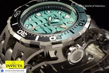 Invicta Pro Diver OCEAN WAVE Turquoise/Black Dial 52mm Stainless Steel Watch