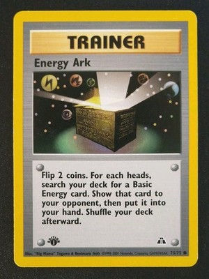 Pokemon TCG Card Neo Discovery 1st Edition WotC 75/75 Energy Ark EN EX 