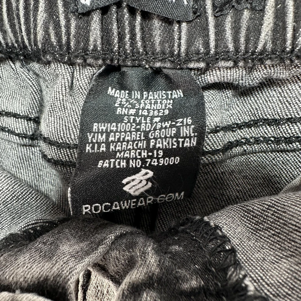 Jeans Rocawear Niños 18M Negro Gris Lavado Ácido Denim Y2K Rojo Logo Bolsillos Nuevo Lindo Foto 4 de 4