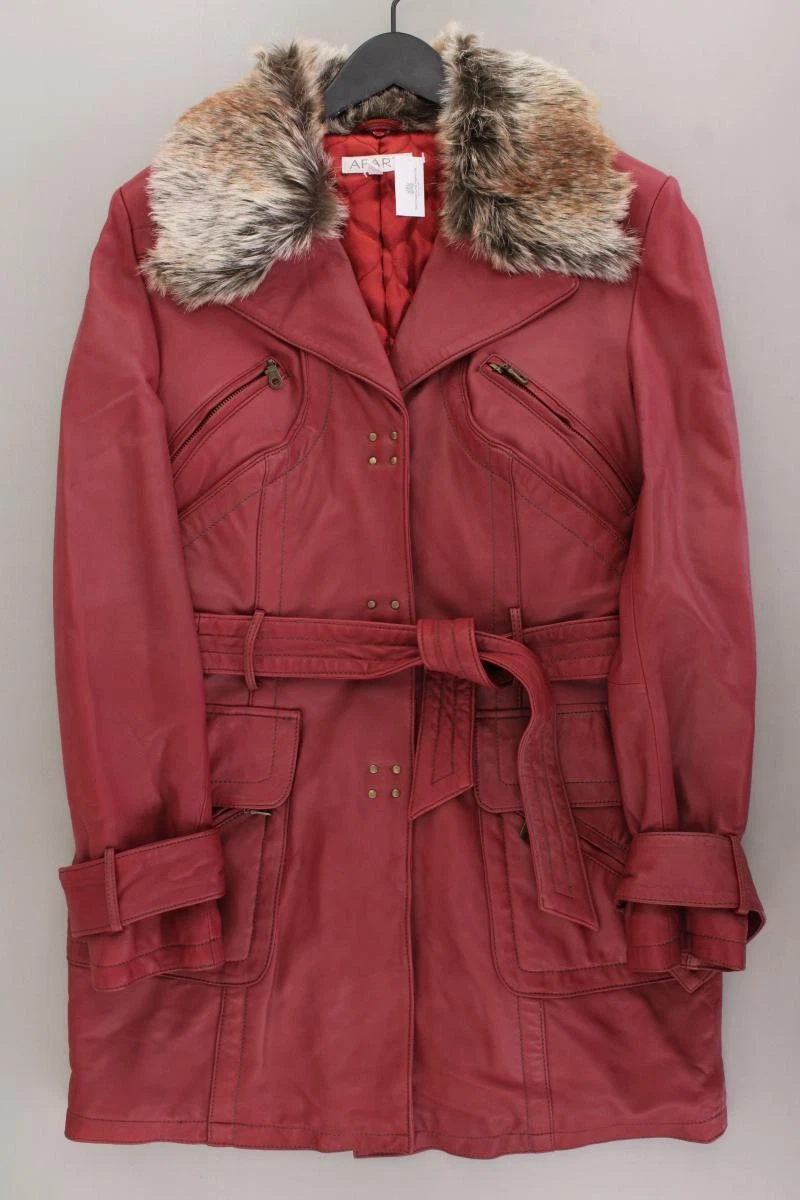 ✨ Apart Ledermantel Classic Mantel für Damen Gr. 38, M neuwertig Vintage rot ✨
