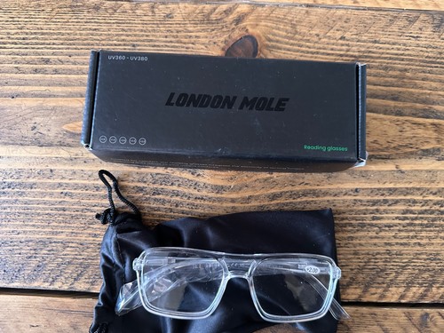 LONDON MOLE Moley Reading Glasses Tortoiseshell 2x Unisex Spring Hinges