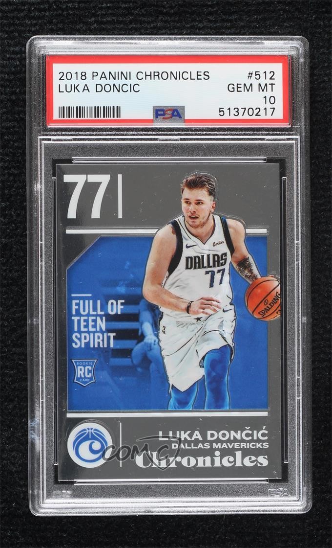 2018-19 Panini Chronicles Rookies Luka Doncic #512 PSA 10 GEM MT Rookie RC 9l4