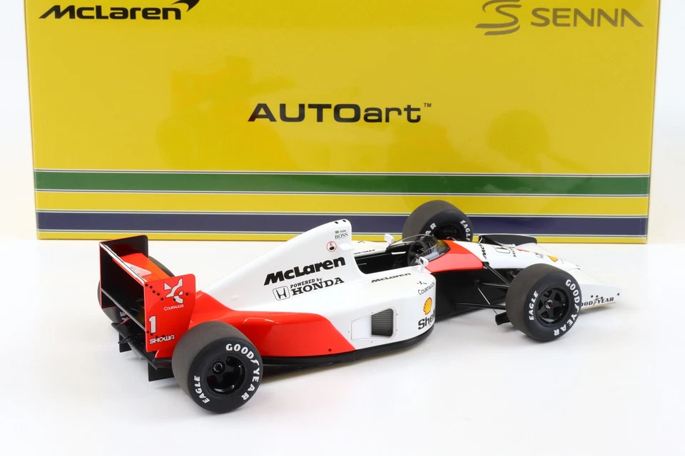 1:18 AUTOart Mclaren Honda MP4/6 Giapponese Gp 1991 A.Senna #1 Con Logo 8 - Immagine 3 di 4