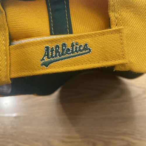 Oakland athletics Adjustable Ball Cap Hat Embroidered TWINS ENTERPRISE Yellow - Picture 5 of 10