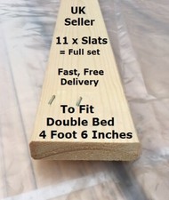 11 x Solid Flat Wooden Pine Bed Slats 4ft 6in / 1365mm long - timber projects