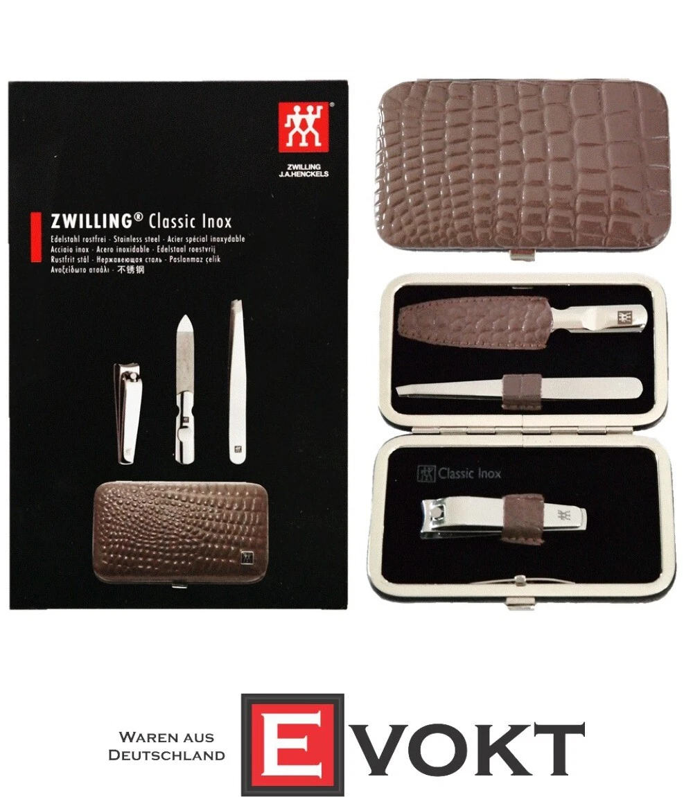 Zwilling Classic Inox manicure set 3 pcs. in taupe leather Item No.  97506-005