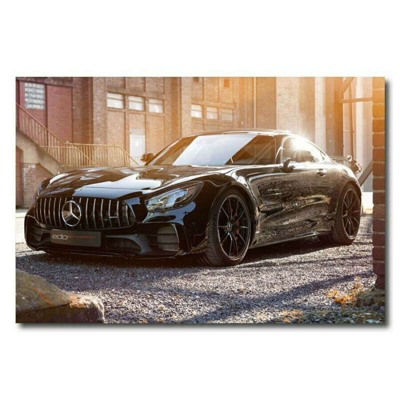 Tableau AMG GTR 50x75 cm décoration murale de sport automobile sur toile encadrée