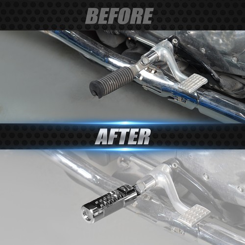 Chrome Aluminum Rider Footpegs for Harley Sportster 1200 Nightster XL1200N 07-12 - Picture 3 of 10