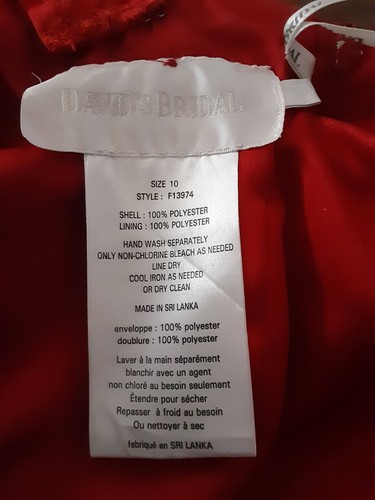 David Braut Ball- oder Cocktailkleid knielang abnehmbare Träger rot Größe 10 - Bild 3 von 4