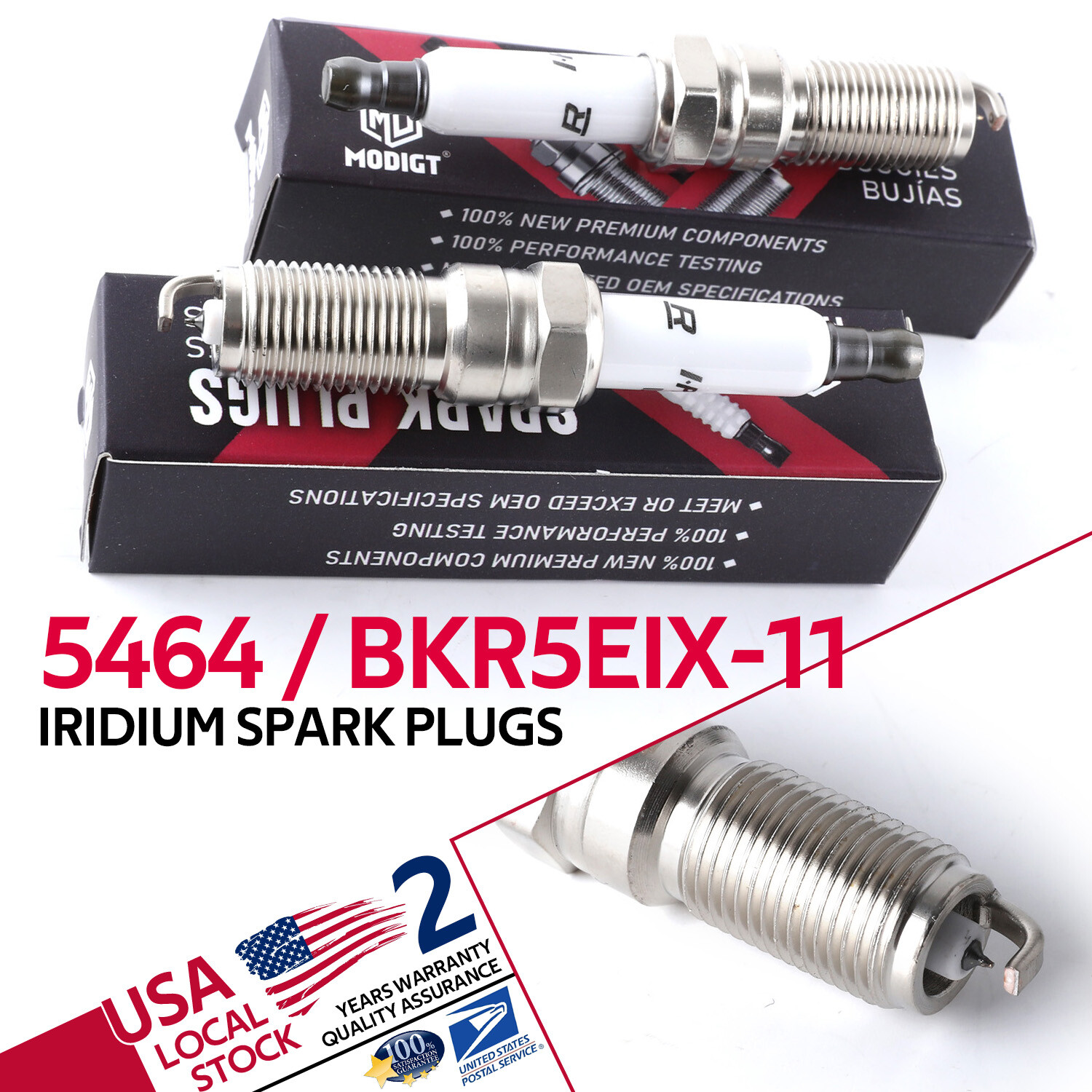 4Pcs Fit NGK BKR5EIX-11 5464 Spark Plugs Iridium For Toyota Nissan Hyundai USA