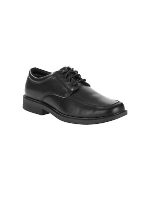 George Men's Black Faraday Oxford Lace Up Faux Leather Dress Shoes Size 9