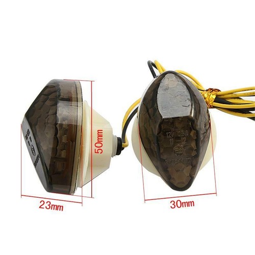 LED Turn Signal Amber Lights Smoke Lens For Honda CBR1000RR 2004 2005 2006 2007 - Picture 2 of 7