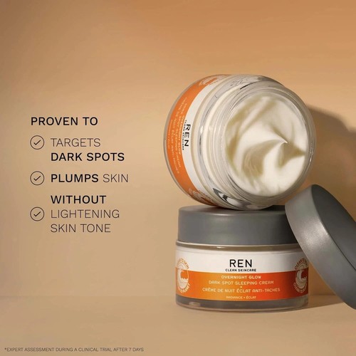 REN Clean Skincare Overnight Glow Dark Spot Sleeping Cream - 50ml - Picture 2 of 5