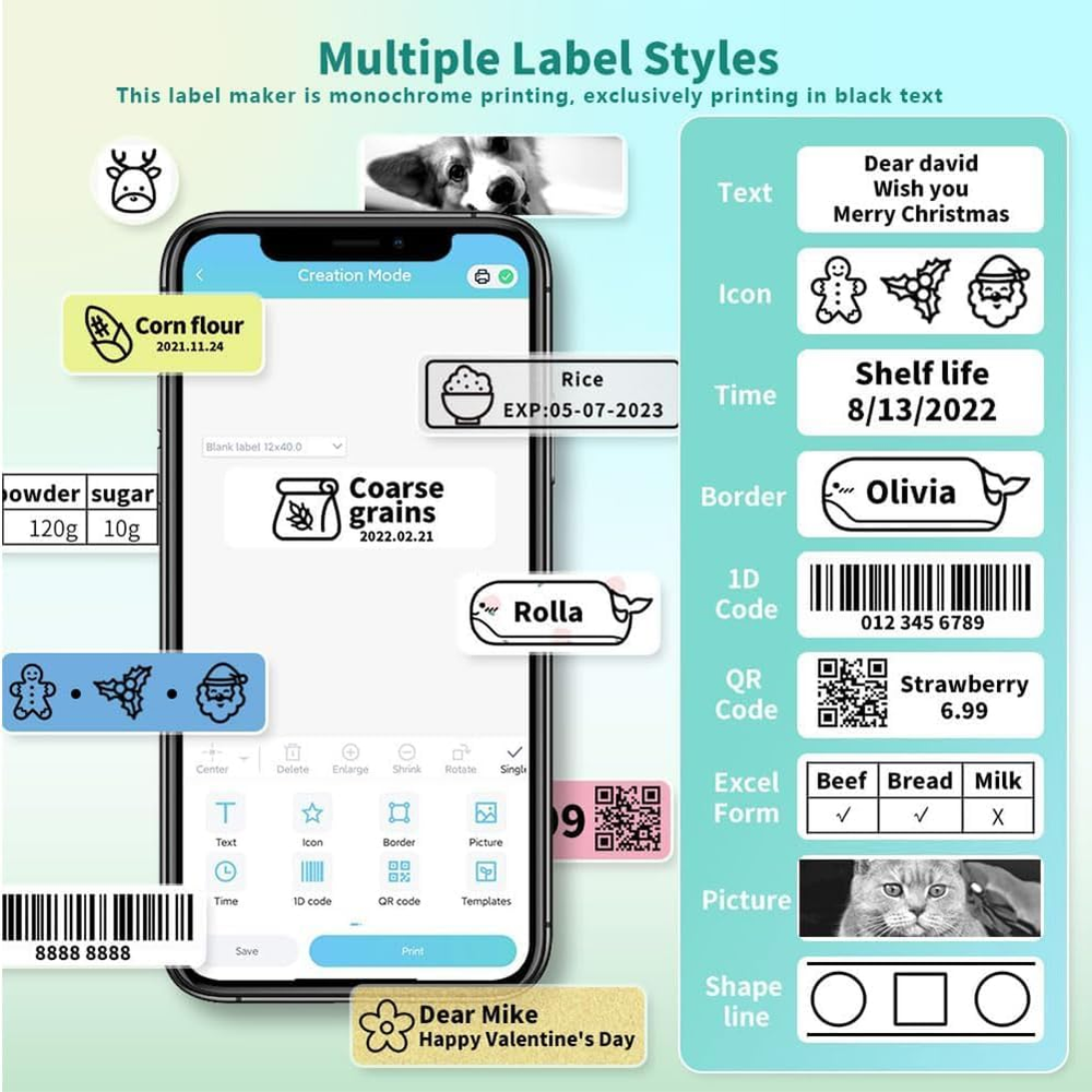 Bluetooth Mini Label Printer for Phone – D30 Portable Smart Label Maker Machine Bluetooth Mini Label Printer for Phone – D30 Portable Smart Label Maker Machine