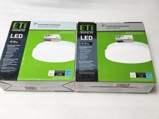LOT OF 2 PCS. -  ETI 54663142 LIGHT LED LOW PRO 7IN 4000K FLUSHMOUNT, N£W