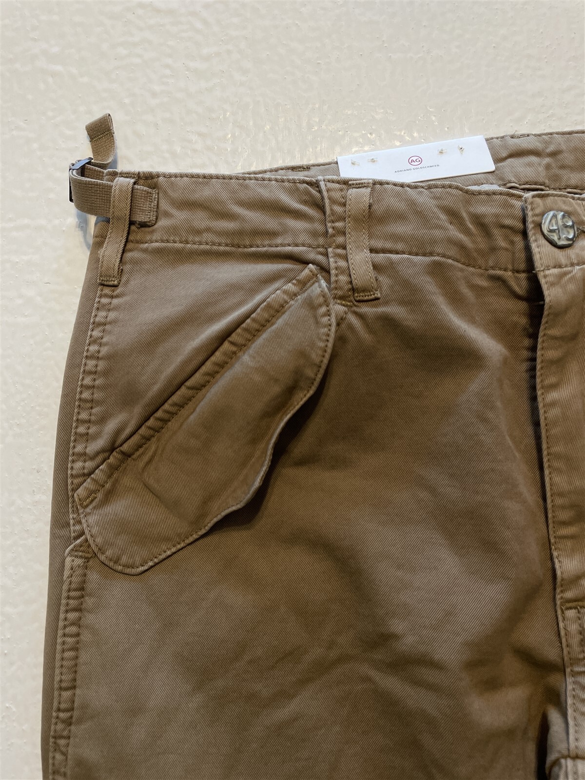 NWT Adriano Goldschmied 31 x 34 USA MADE Utilitarian Slim Flap Pocket Cinch Pant