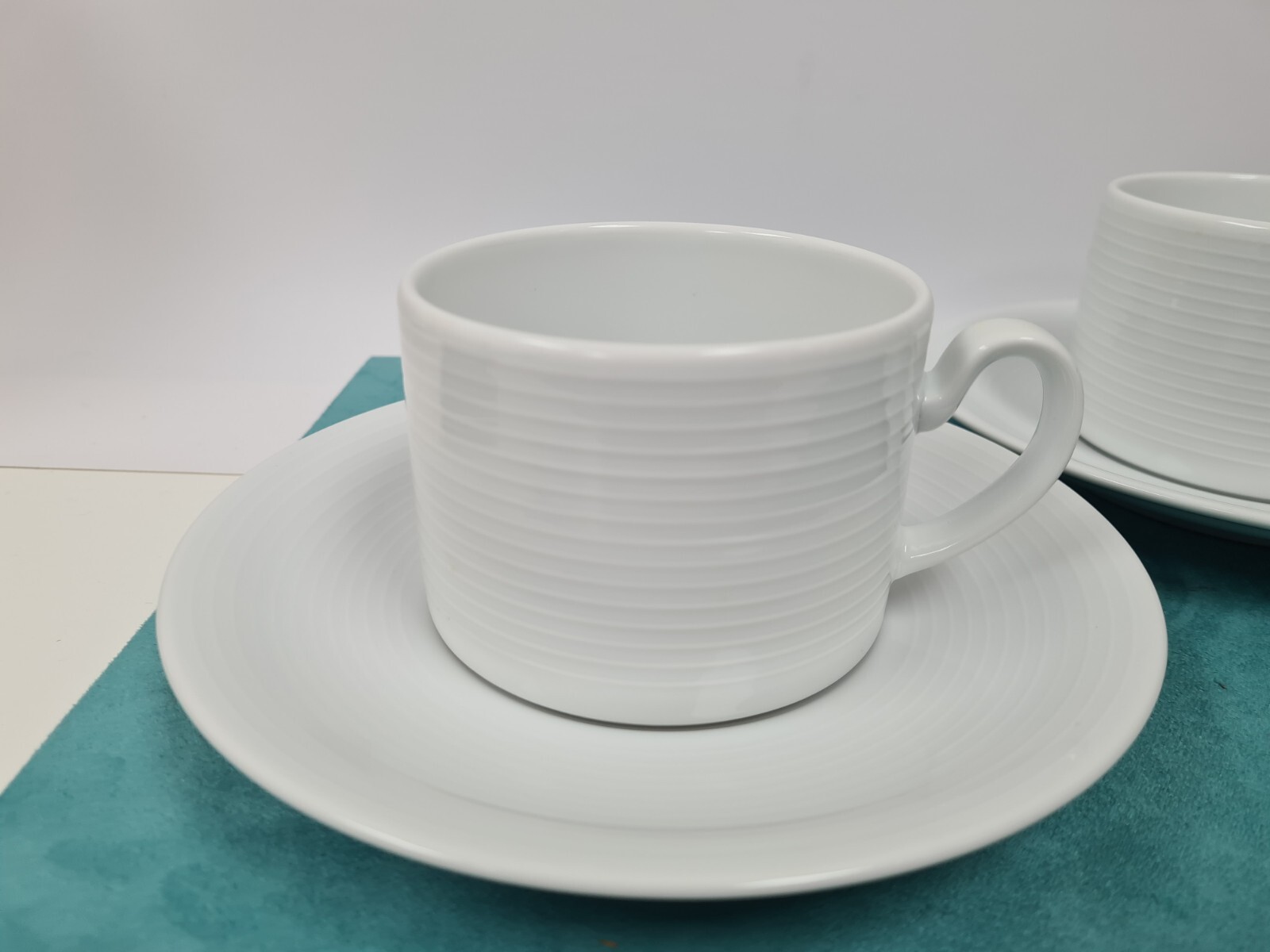 John Lewis Cup and Saucer Set Of 2 Porcelain Breakfast Tea Coffee eBay