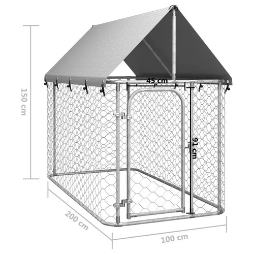 Large Dog Kennel Pet Dog Cat Playpen Outdoor Backyard Dog House Enclosure - Picture 8 of 41